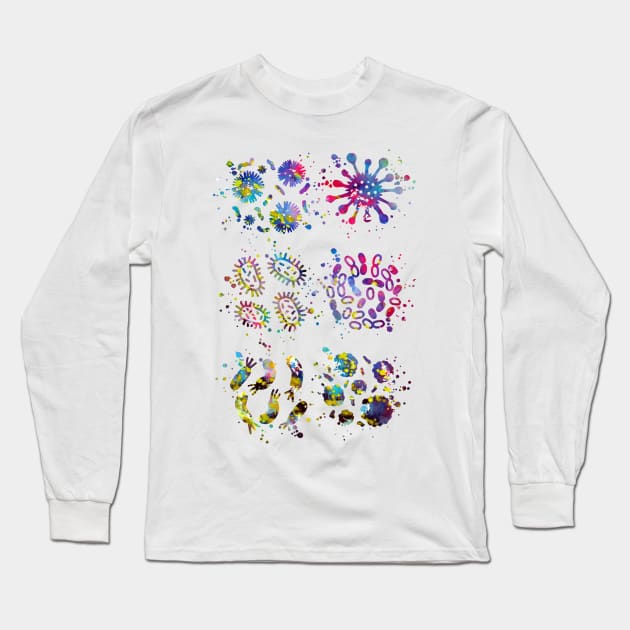 Bacteria Long Sleeve T-Shirt by erzebeth